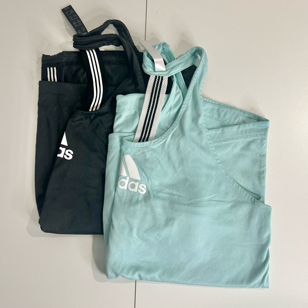 Two Adidas Razorback Tank Tops Size Medium